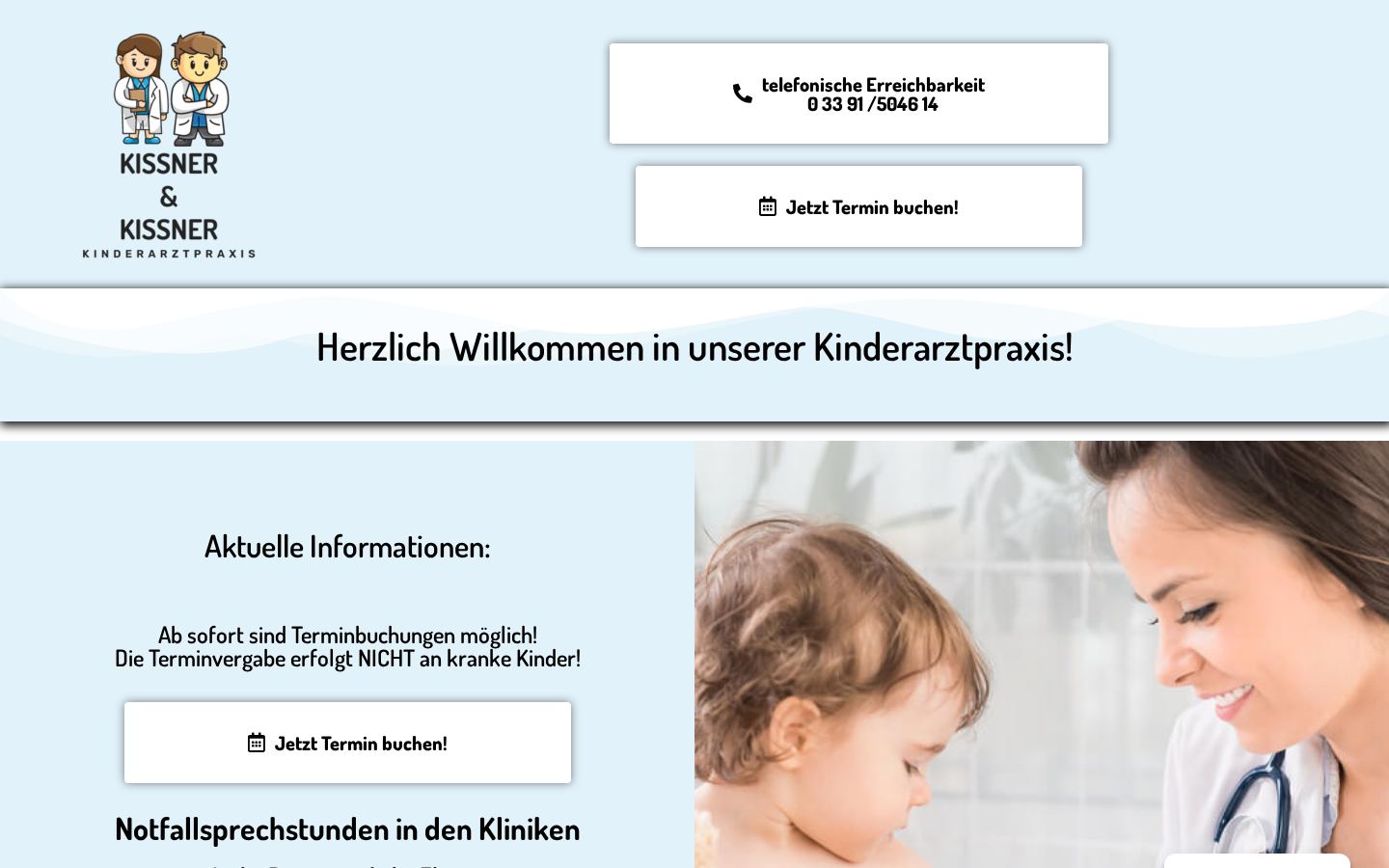 Startseite von kissnerundkissner.de (Screenshot)